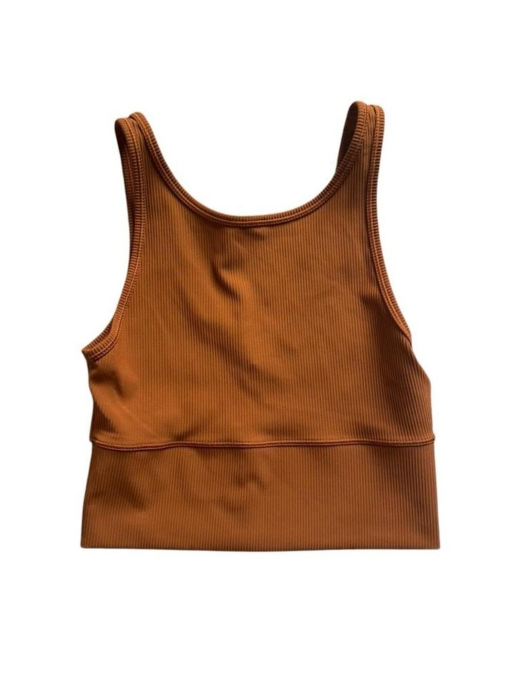 Lululemon ribbed tank top in rust orange, size small